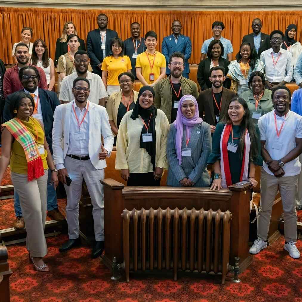 Scholars studying in Wales attending a workshop organised by British Council Wales